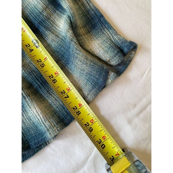 Anthropologie Maeve Women's Small Plaid Tunic Top 100% Rayon Button Front - Picture 8 of 8